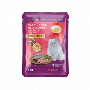 SmartHeart Cat Pouch - Sardine With Red Snapper In Jelly (85g)
