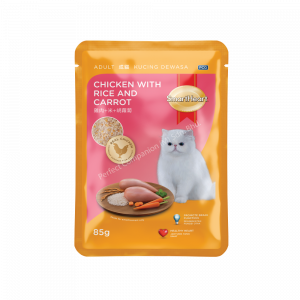 SmartHeart Cat Pouch - Chicken With Rice And Carrot (85g)
